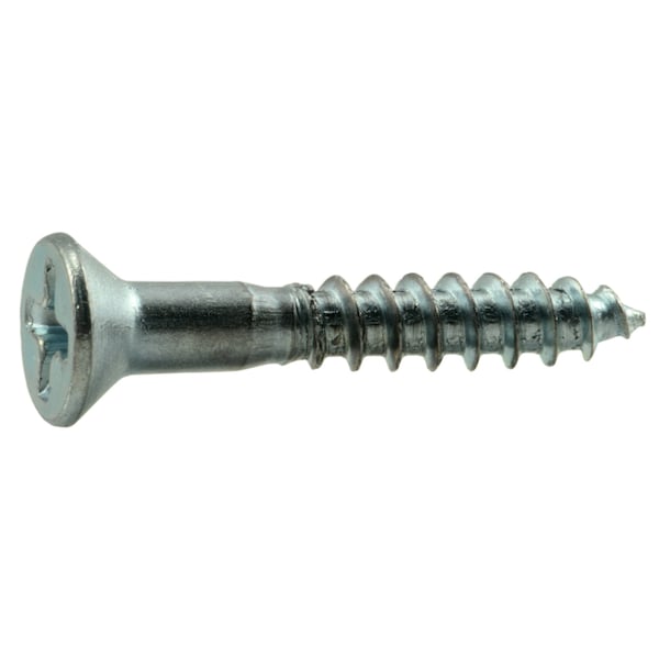 Midwest Fastener Wood Screw, #7, 1 in, Zinc Plated Steel Flat Head Phillips Drive, 100 PK 02546 - main